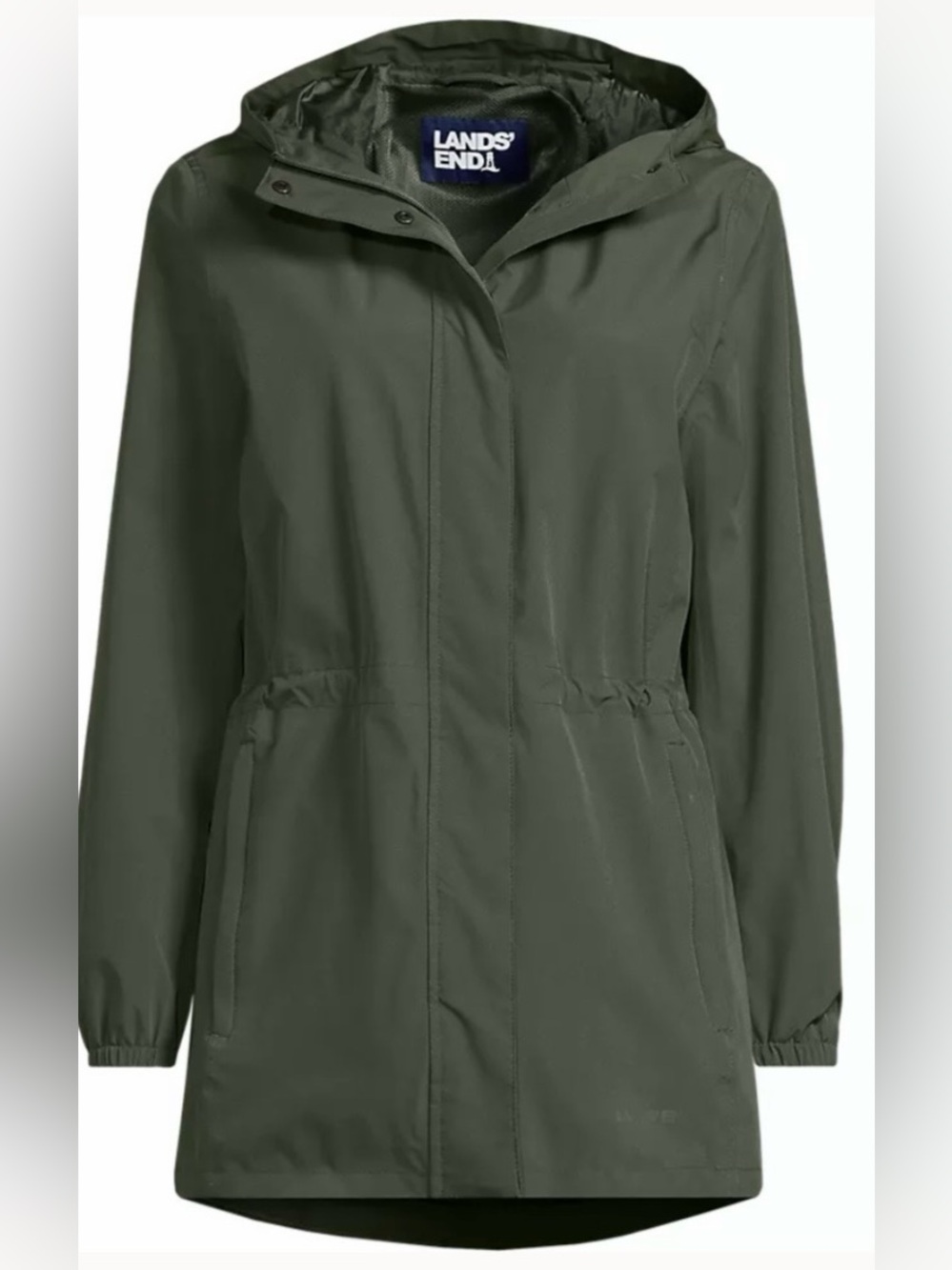 Lands' End Women's Hooded Utility Coat in Olive Green. FITS LIKE XL. - Picture 4 of 8